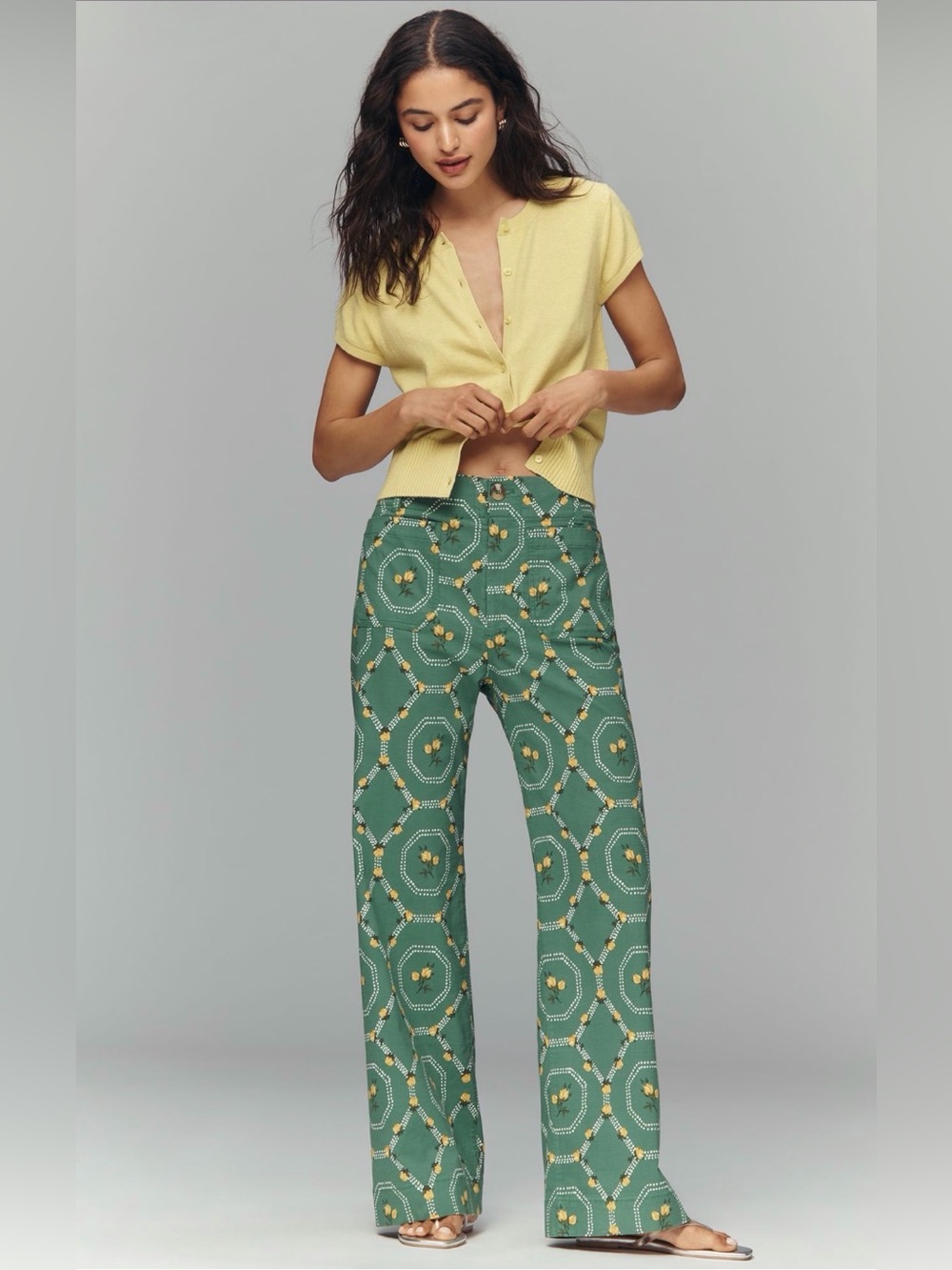 Anthropologie Colette Full-Length High-Rise Wide-Leg Pants by Maeve